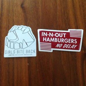 🚫SOLD🚫Brandy Melville & In-n-Out Stickers