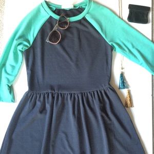Super Cute-raglan baseball jersey dress