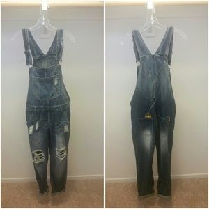 Denim overalls