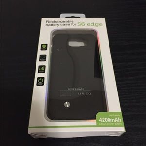 Black battery case Samsung S6 Edge