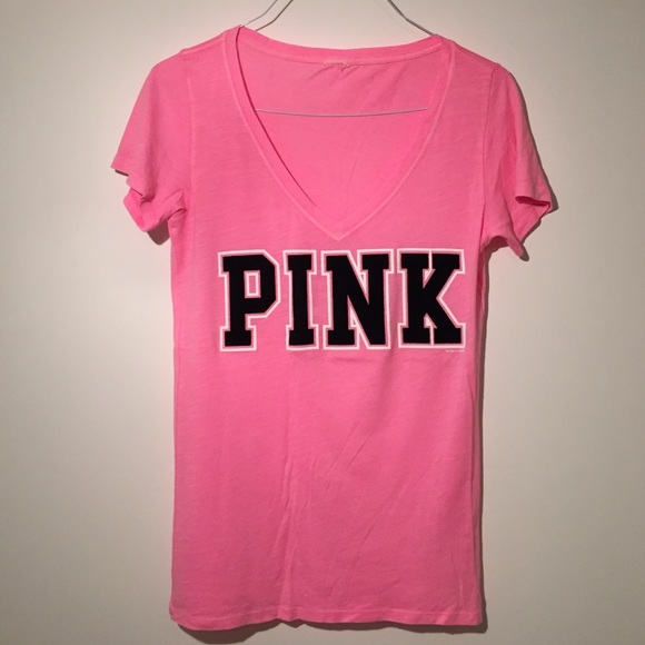 PINK V Neck Tee