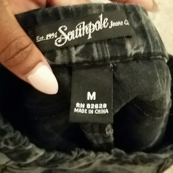 Black Distressed Skinny Jeans - Picture 3 of 4