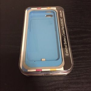Blue battery case for iPhone 5/5S /5C