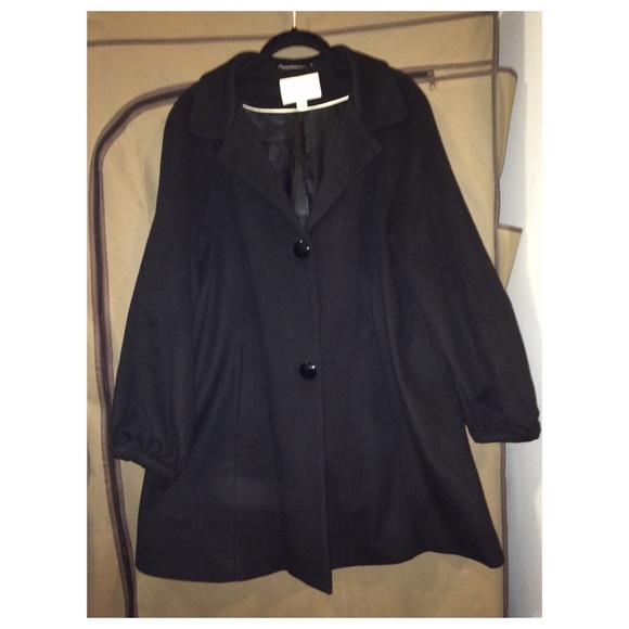Banana Republic Lined Black Wool Coat - Picture 1 of 4