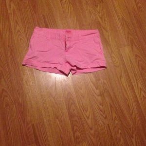 Bright pink shorts