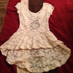 Lace peplum top