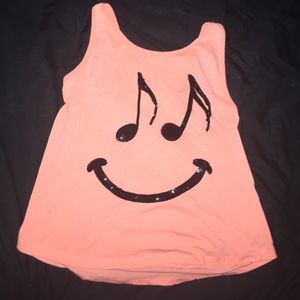Delia's Music Note Smiley Face Tank Top