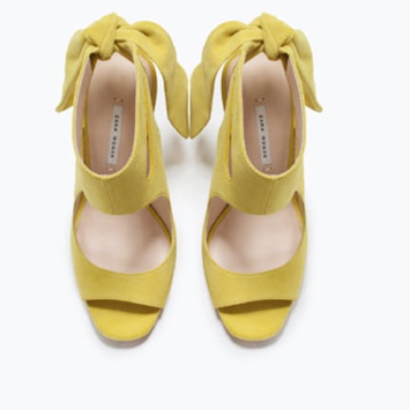 Zara Leather High Heel Sandals 6 - Picture 2 of 4