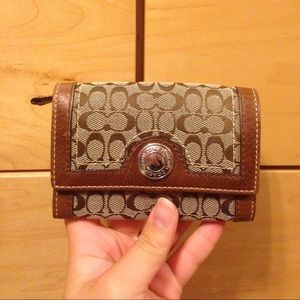 Coach small brown wallet