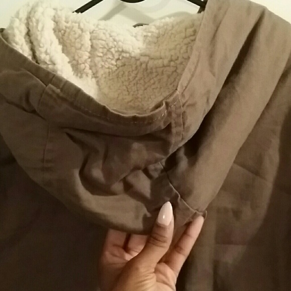 Leather Sleeve Utility Jacket - Picture 3 of 4