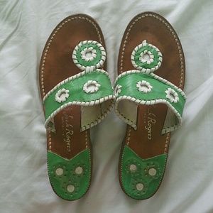 Green/white Jack Rogers