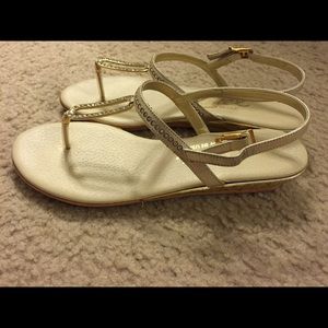Gold sandals from onex
