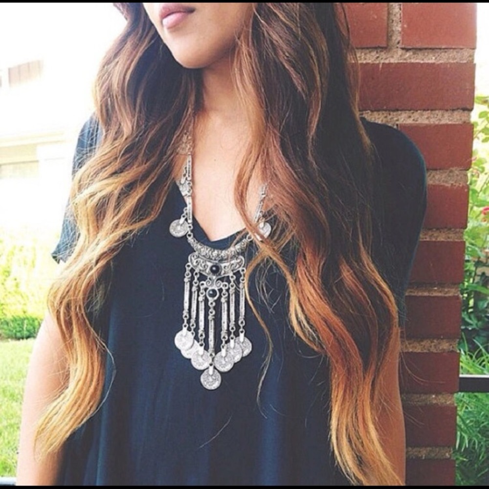 🆕 Boho Coin Necklace - Picture 3 of 8