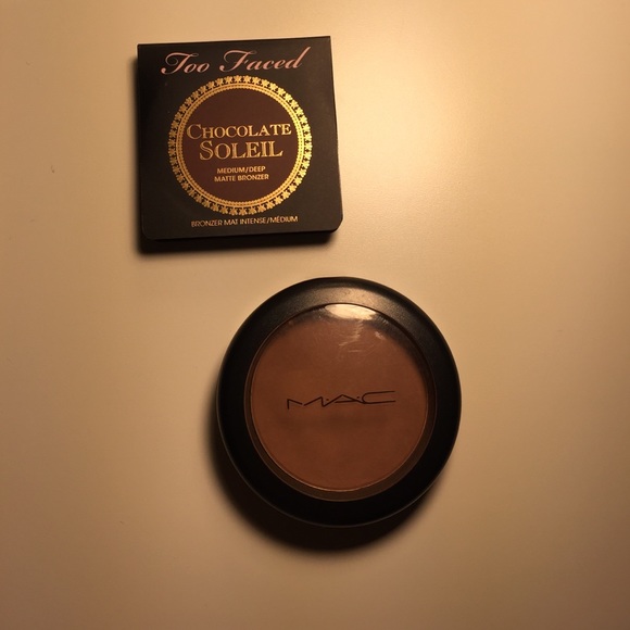 Mac Harmony blush and Too Faced chocolate soleil