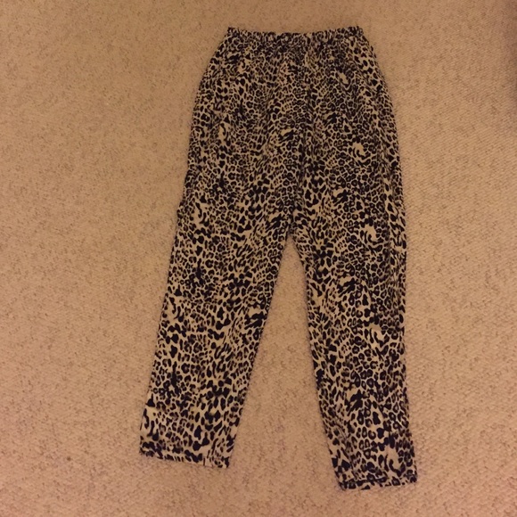 Cheetah print pants