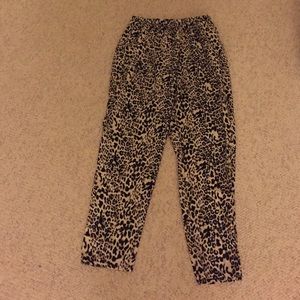 Cheetah print pants