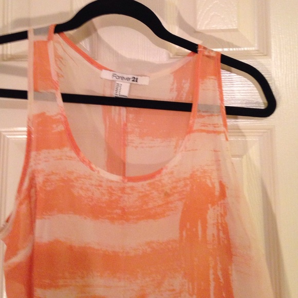 Forever 21 orange blouse - Picture 2 of 2