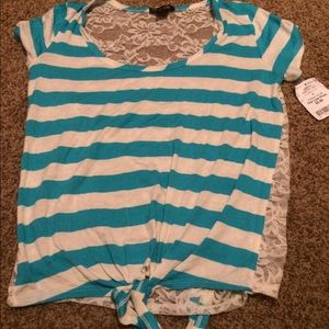 Blue striped shirt
