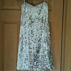 NEW Sequined bodycon Silver Dress