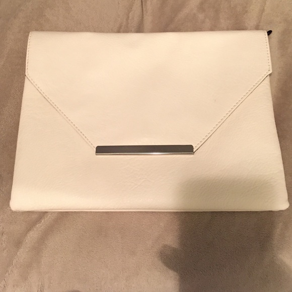Forever 21 white clutch