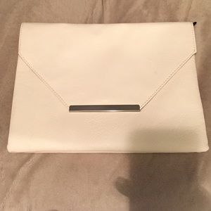 Forever 21 white clutch