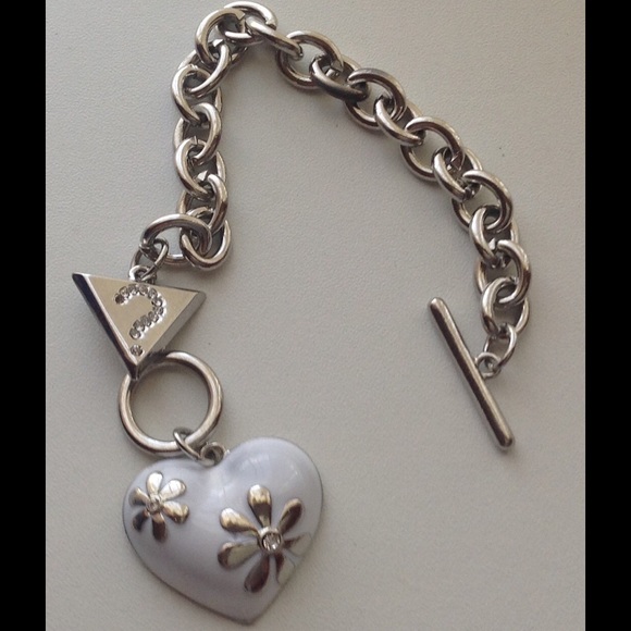 Guess Jewelry - Guess silver heart bracelet