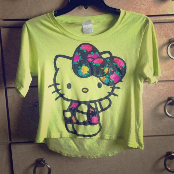 Neon Hello Kitty Top