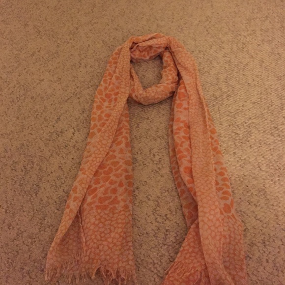 Orange giraffe printed scarf