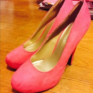 Pink Suede Pumps