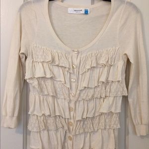 Front Frill Cardigan