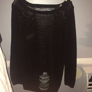H&M Black Sweater with Open Back