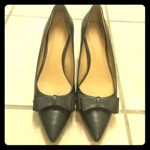Leather Bow-tie heels