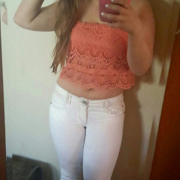 Coral crop top