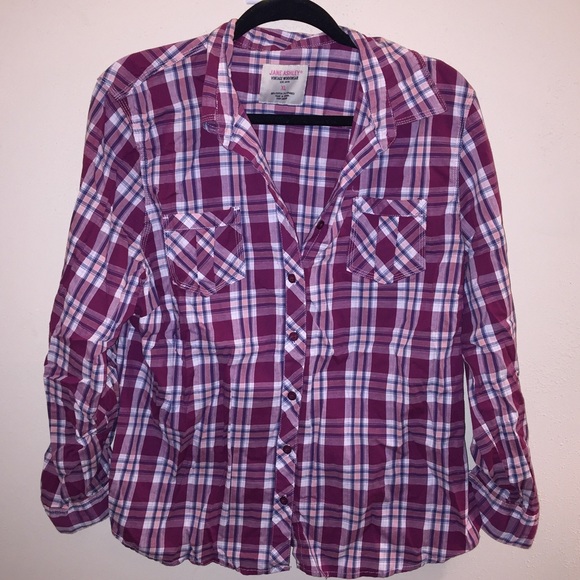 ON SALE!! Pink plaid button up