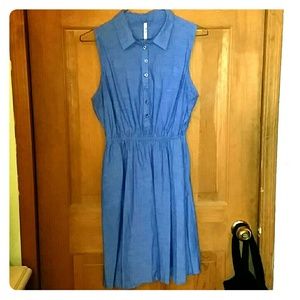 Thin denim dress. Large size.