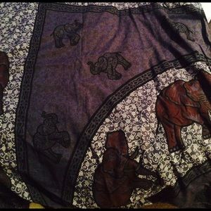 purple elephant tapestry