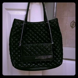 100% Authentic DKNY leather purse and clutch set