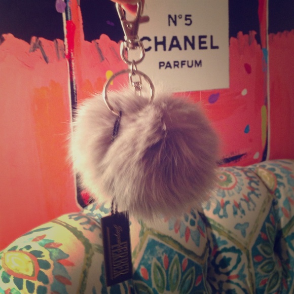 Fur Pom Pom Key Chain