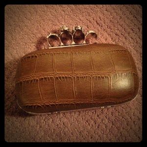 Crocodile pattern clutch