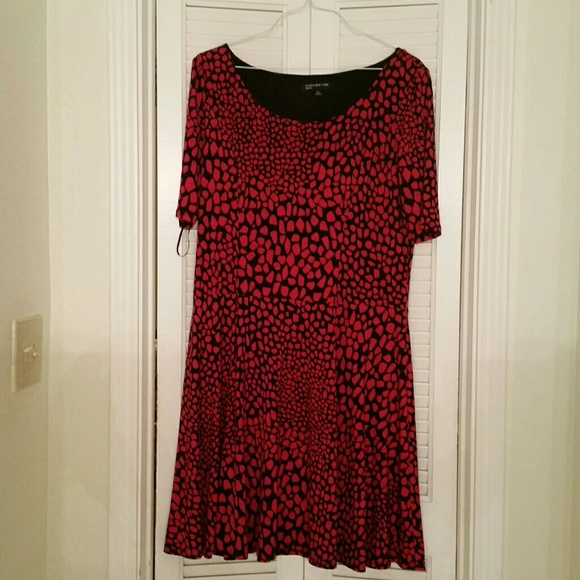Stunning red leopard print dress