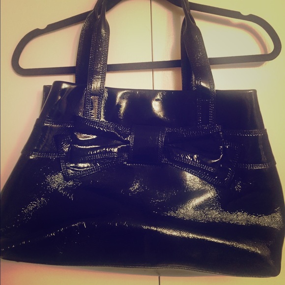 Kate Spade patent leather bow satchel
