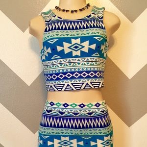 Crop top and skirt set!