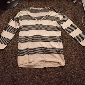 Black and white striped Madewell sweater