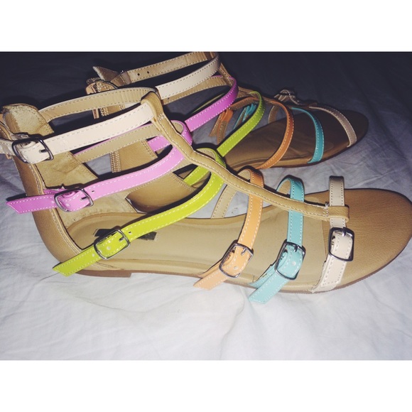 XXI Rainbow Gladiator Sandals