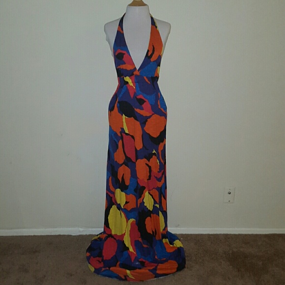 Armani Exchange halter long colorful dress!!