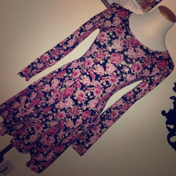 Floral print skater dress