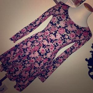 Floral print skater dress