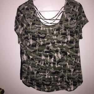 No boundaries camp lace back shirt