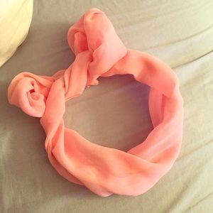 Baby pink American Apparel twist scarf