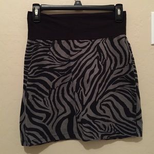 Zebra print skirt